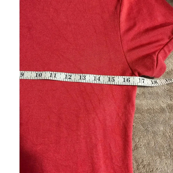 Zara Short-Sleeved Sweater Size Small Lightweight Red Pink Layering Piece - Picture 4 of 5